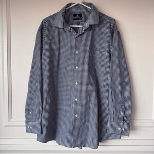Dockers Men's Size XL Blue & White Checkered Long Sleeve Shirt